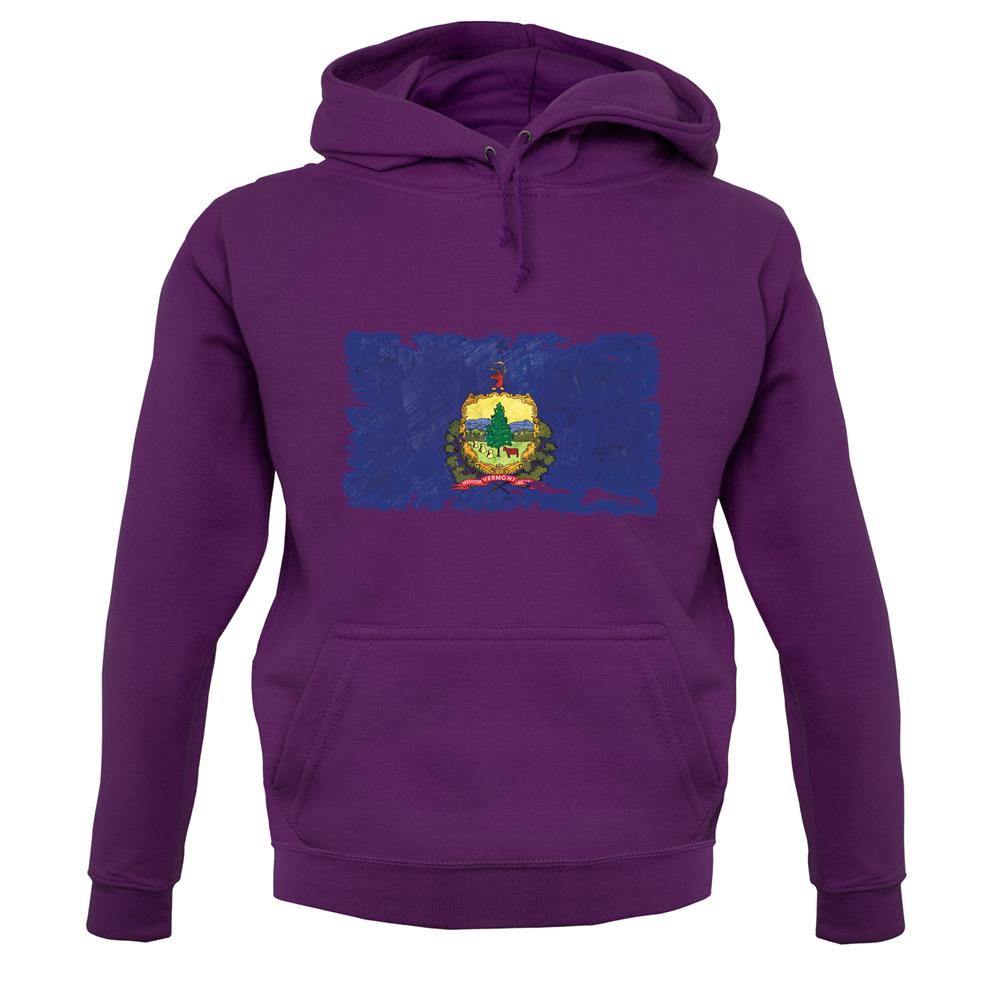 Vermont Grunge Style Flag unisex hoodie Vermont Grunge Style Flag unisex hoodie