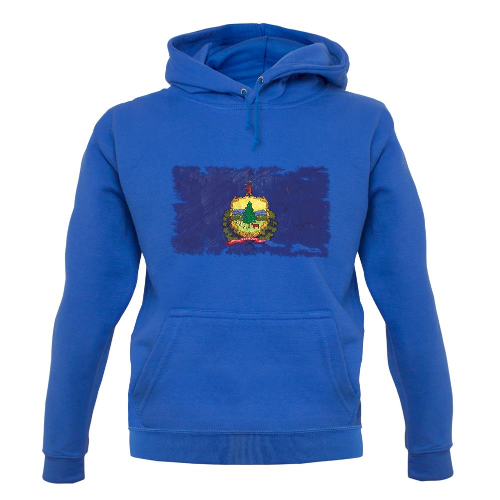 Vermont Grunge Style Flag unisex hoodie Vermont Grunge Style Flag unisex hoodie