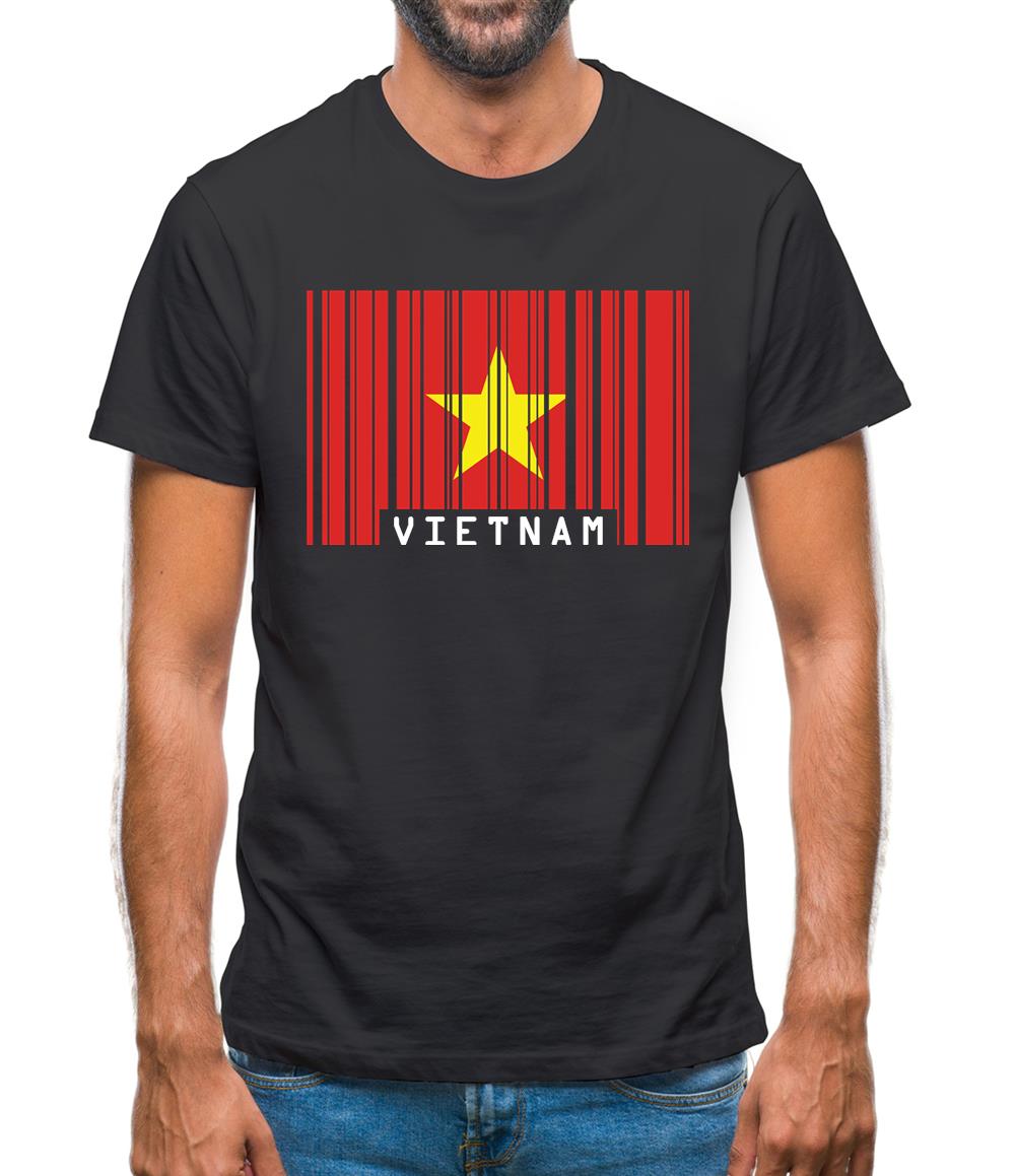 Vietnam Barcode Style Flag Mens T-Shirt Vietnam Barcode Style Flag Mens T-Shirt