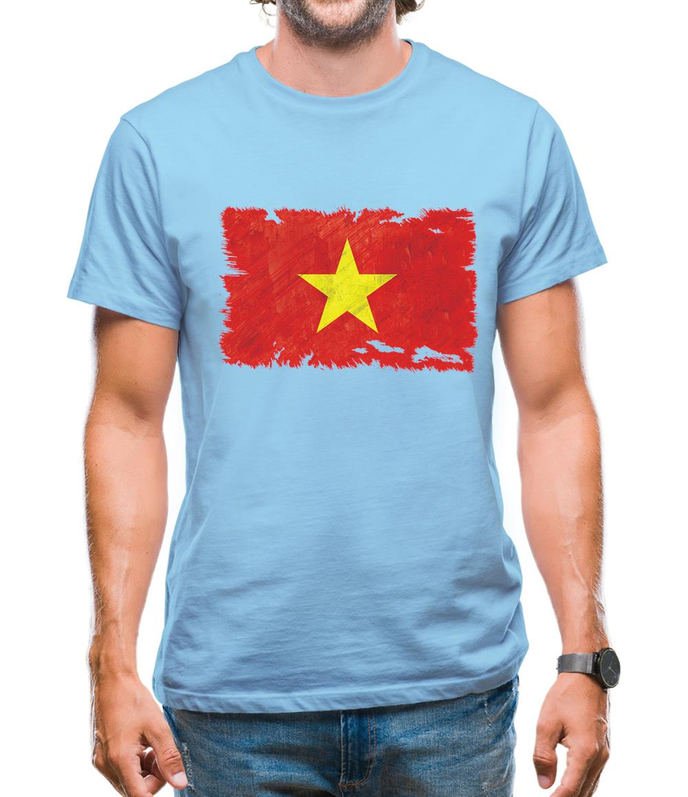 Vietnam Grunge Style Flag Mens T-Shirt Vietnam Grunge Style Flag Mens T-Shirt