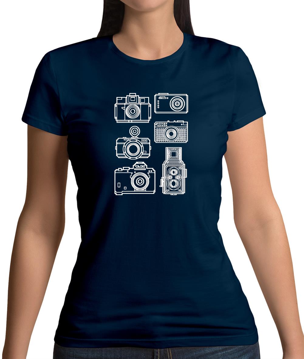 Dressdown Vintage Cameras Womens T-Shirt Dressdown Vintage Cameras Womens T-Shirt