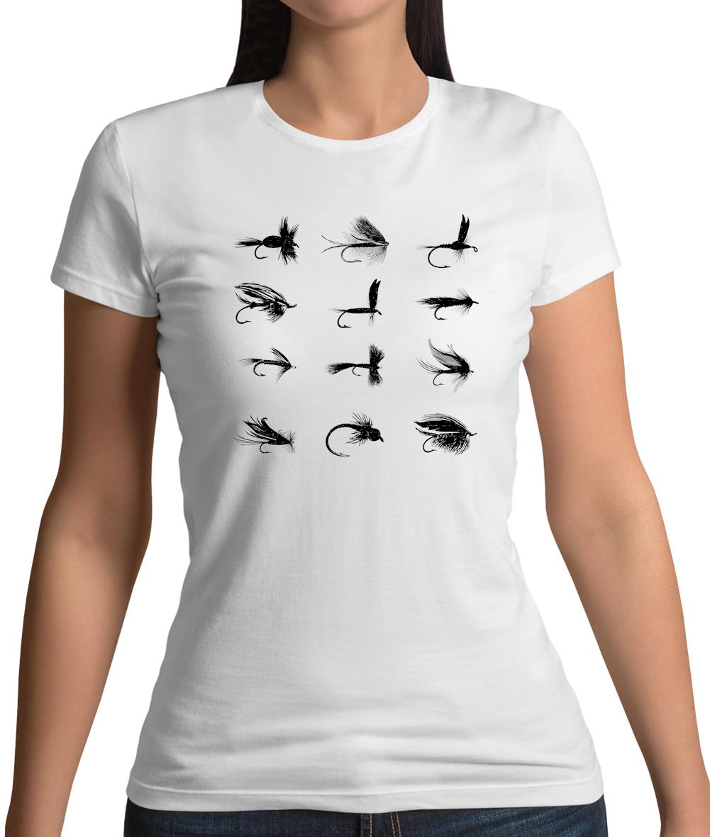 Fly Fishing Flies Womens T-Shirt Fly Fishing Flies Womens T-Shirt