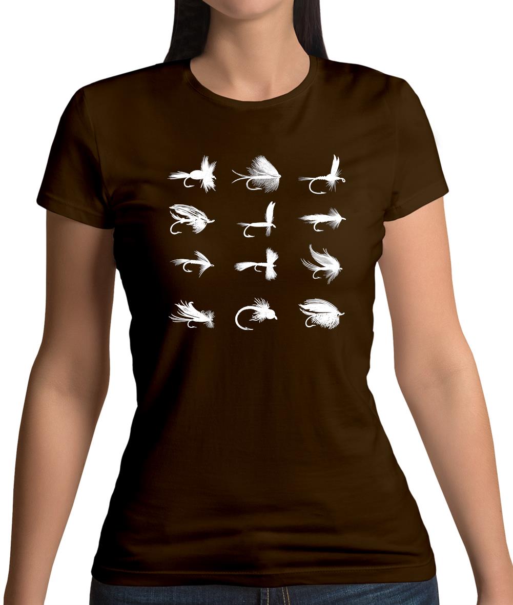 Fly Fishing Flies Womens T-Shirt Fly Fishing Flies Womens T-Shirt