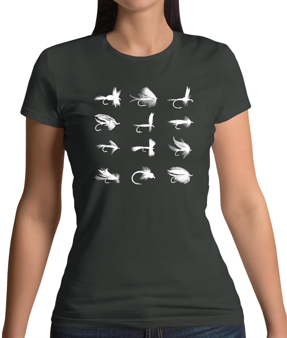 Fly Fishing Flies Womens T-Shirt Fly Fishing Flies Womens T-Shirt