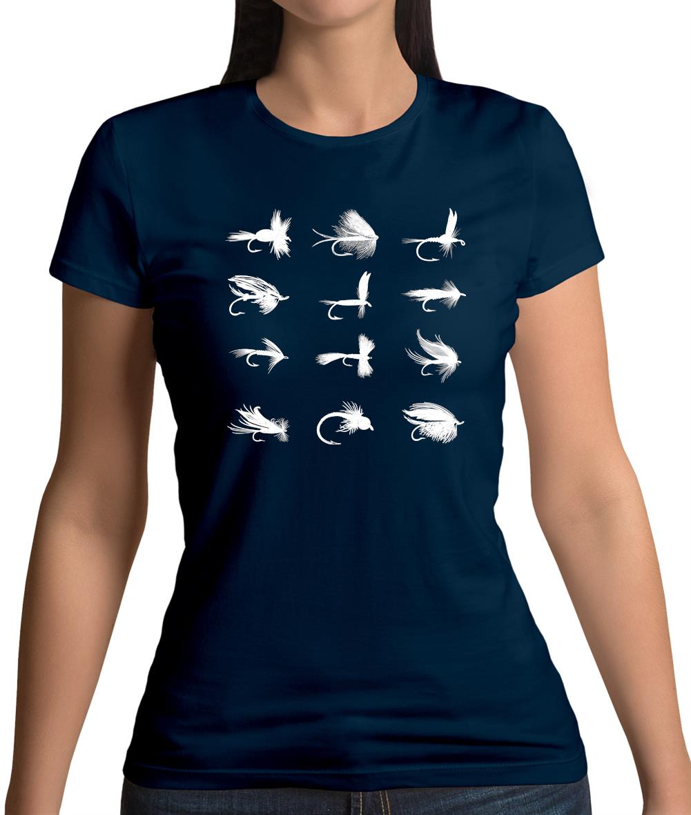 Fly Fishing Flies Womens T-Shirt Fly Fishing Flies Womens T-Shirt
