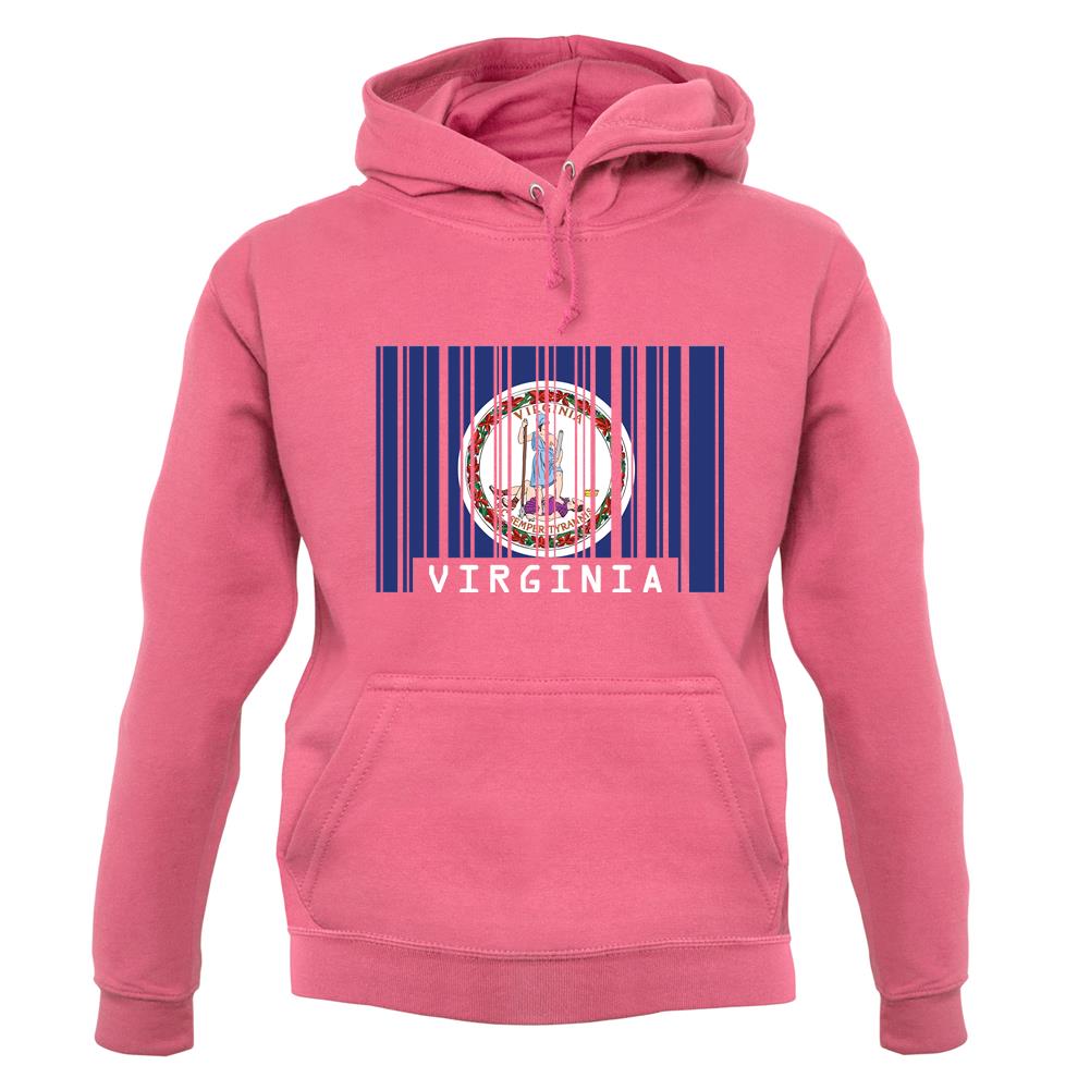Virginia Barcode Style Flag unisex hoodie Virginia Barcode Style Flag unisex hoodie