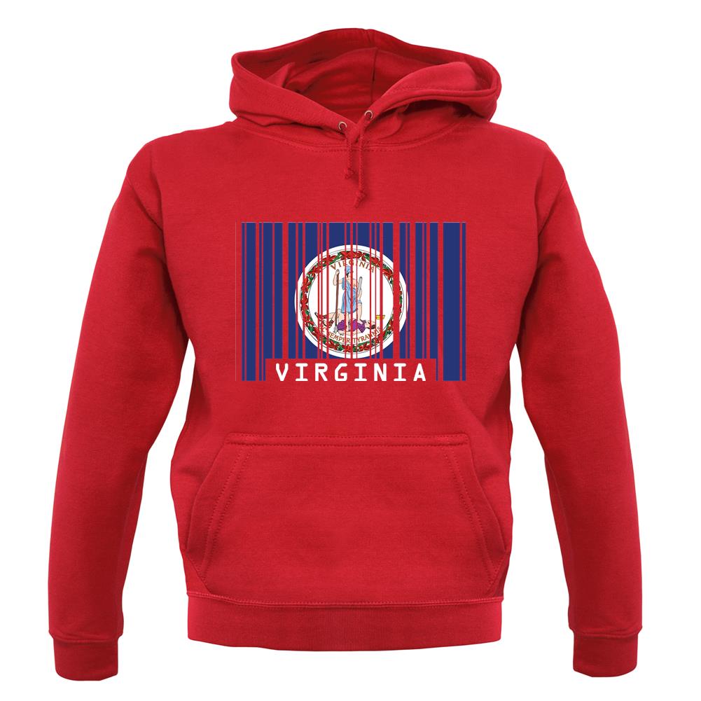 Virginia Barcode Style Flag unisex hoodie Virginia Barcode Style Flag unisex hoodie