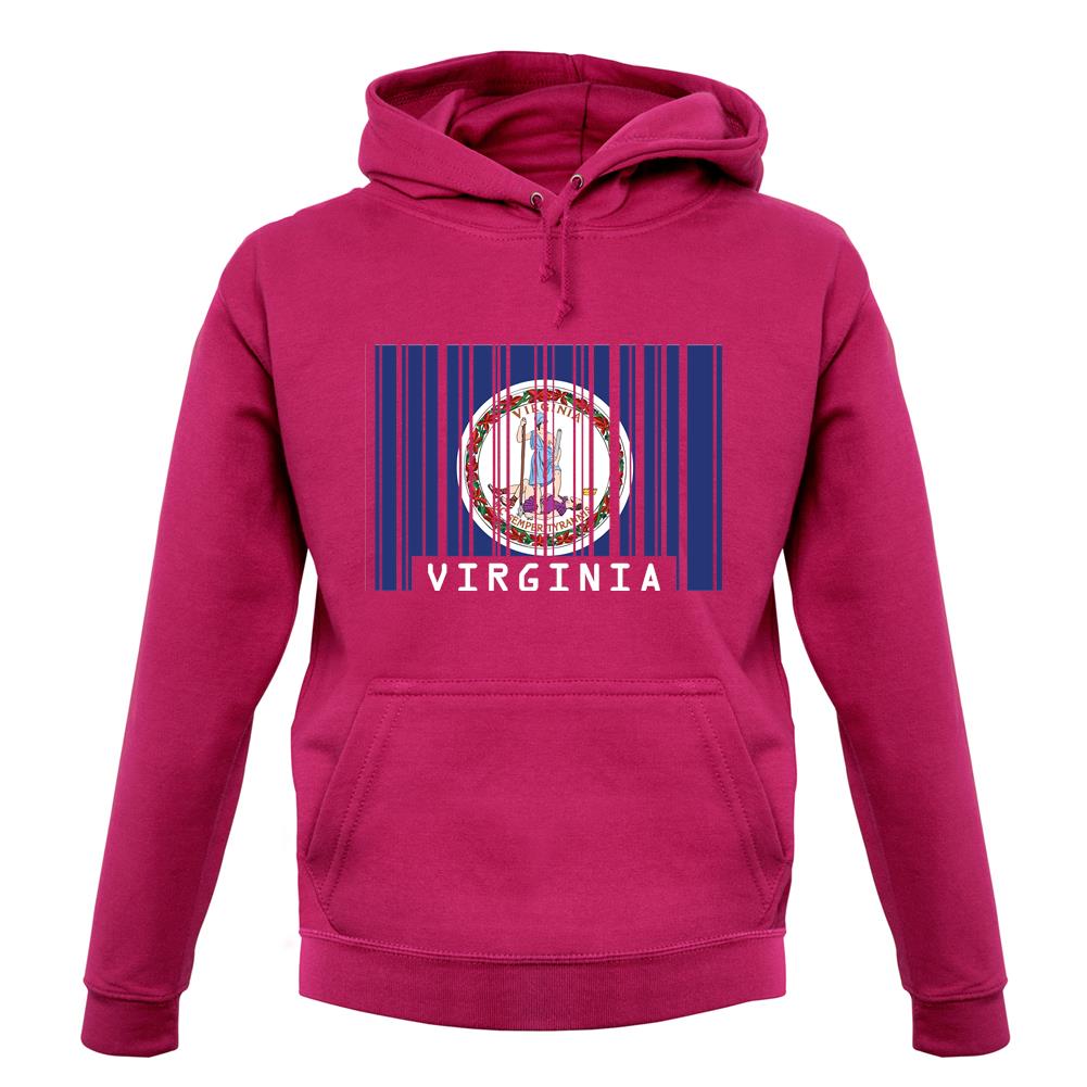 Virginia Barcode Style Flag unisex hoodie Virginia Barcode Style Flag unisex hoodie