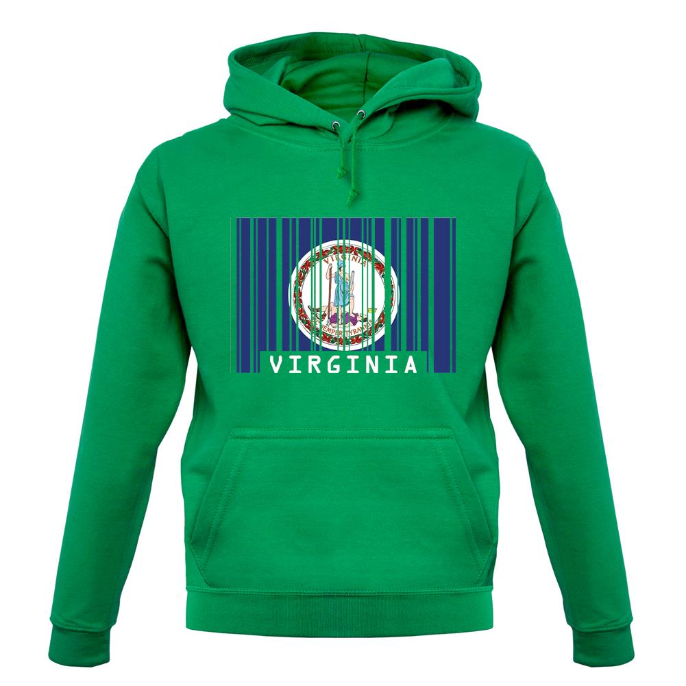 Virginia Barcode Style Flag unisex hoodie Virginia Barcode Style Flag unisex hoodie