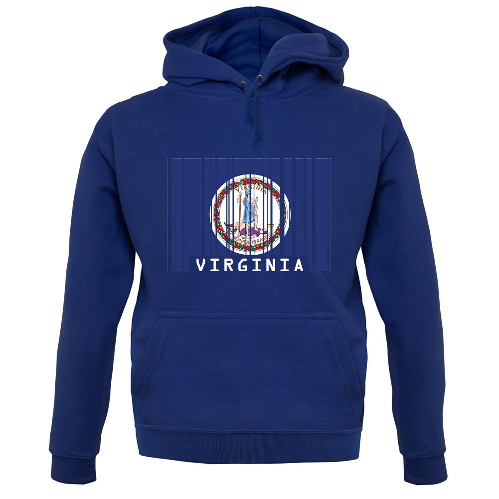 Virginia Barcode Style Flag unisex hoodie Virginia Barcode Style Flag unisex hoodie