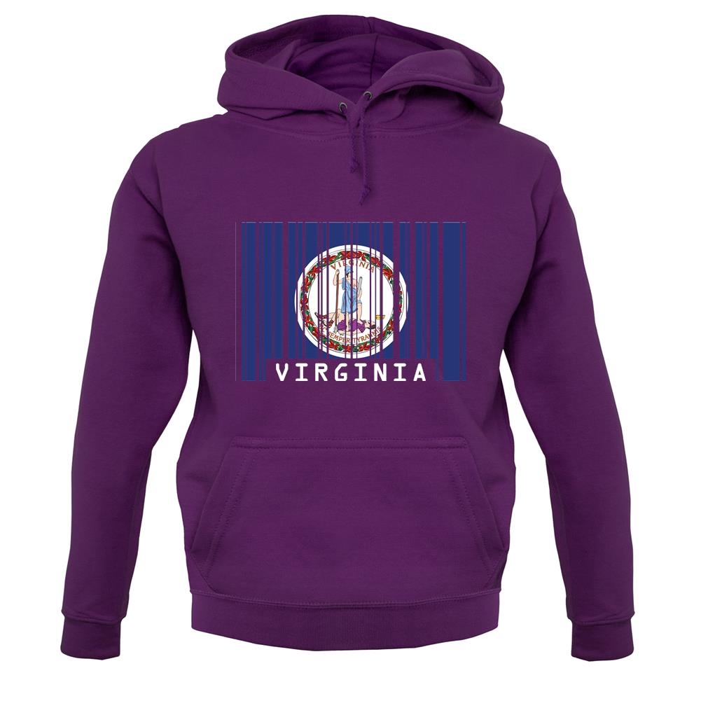 Virginia Barcode Style Flag unisex hoodie Virginia Barcode Style Flag unisex hoodie