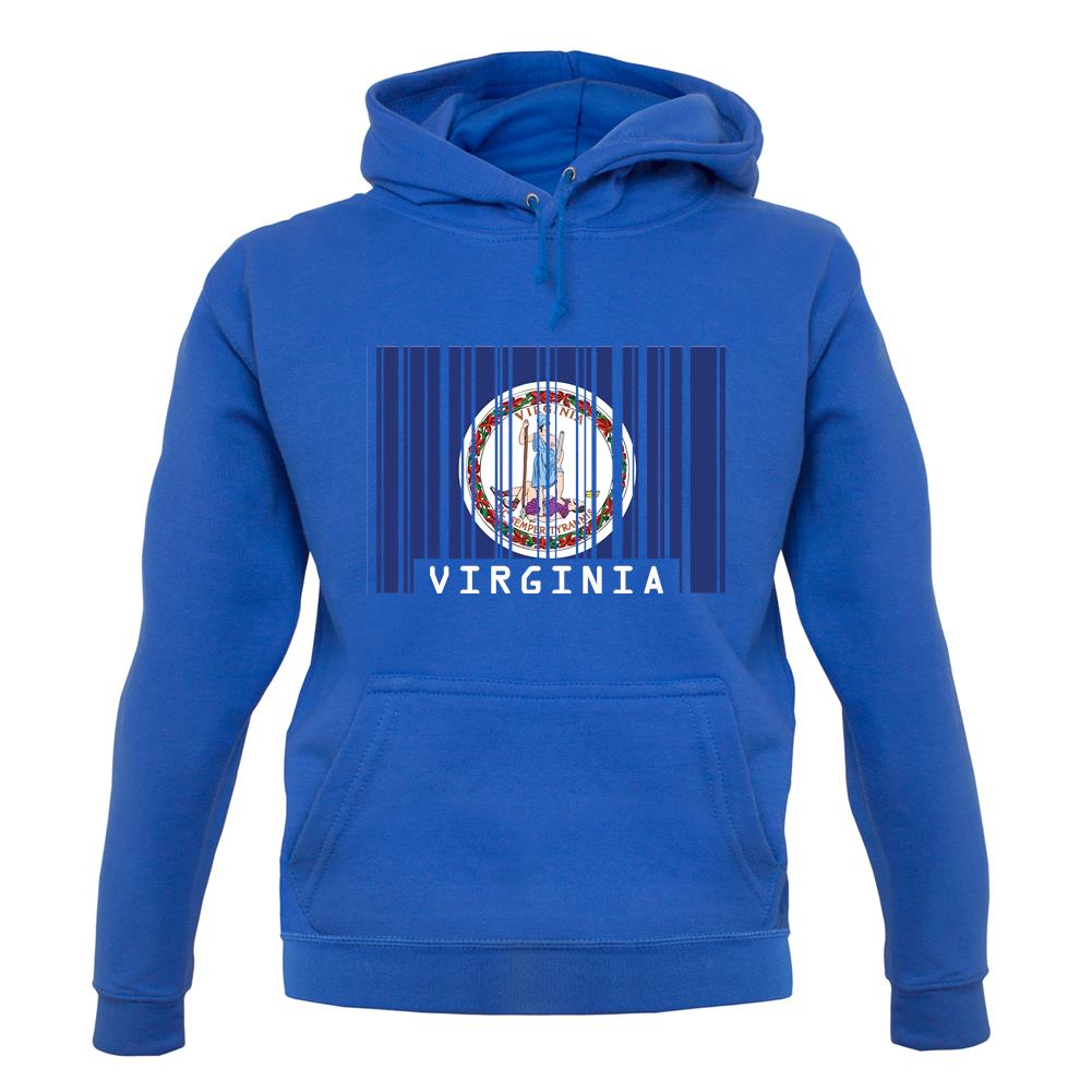 Virginia Barcode Style Flag unisex hoodie Virginia Barcode Style Flag unisex hoodie