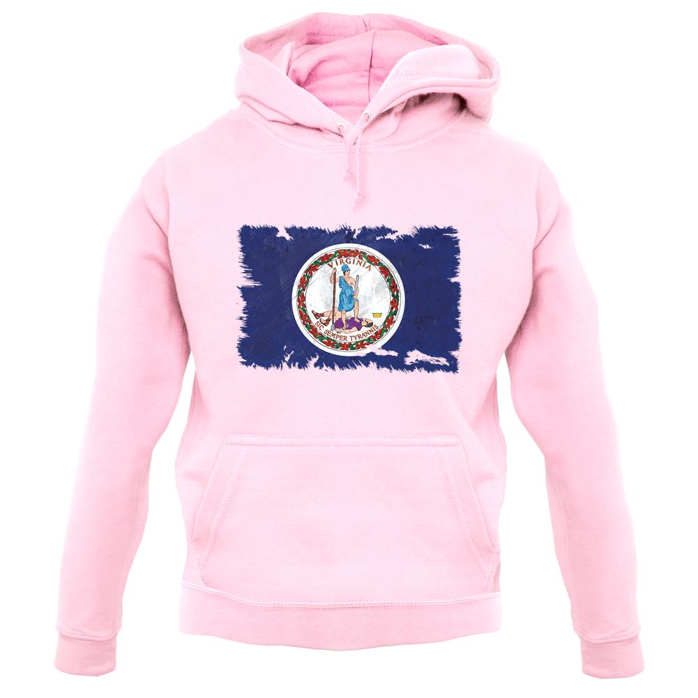 Virginia Grunge Style Flag unisex hoodie Virginia Grunge Style Flag unisex hoodie