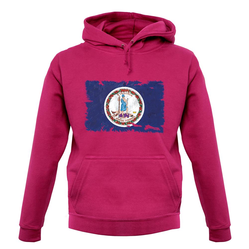 Virginia Grunge Style Flag unisex hoodie Virginia Grunge Style Flag unisex hoodie