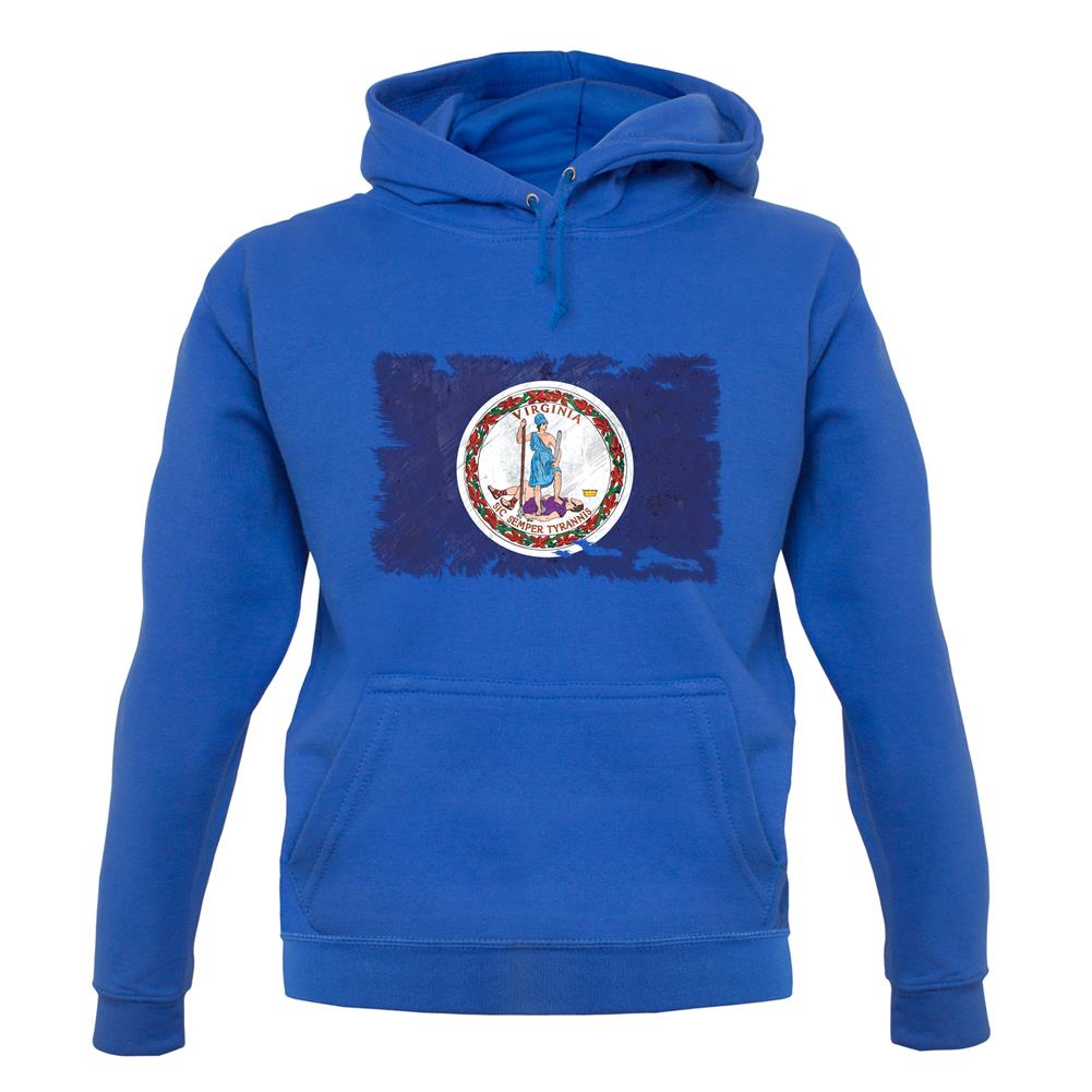 Virginia Grunge Style Flag unisex hoodie Virginia Grunge Style Flag unisex hoodie