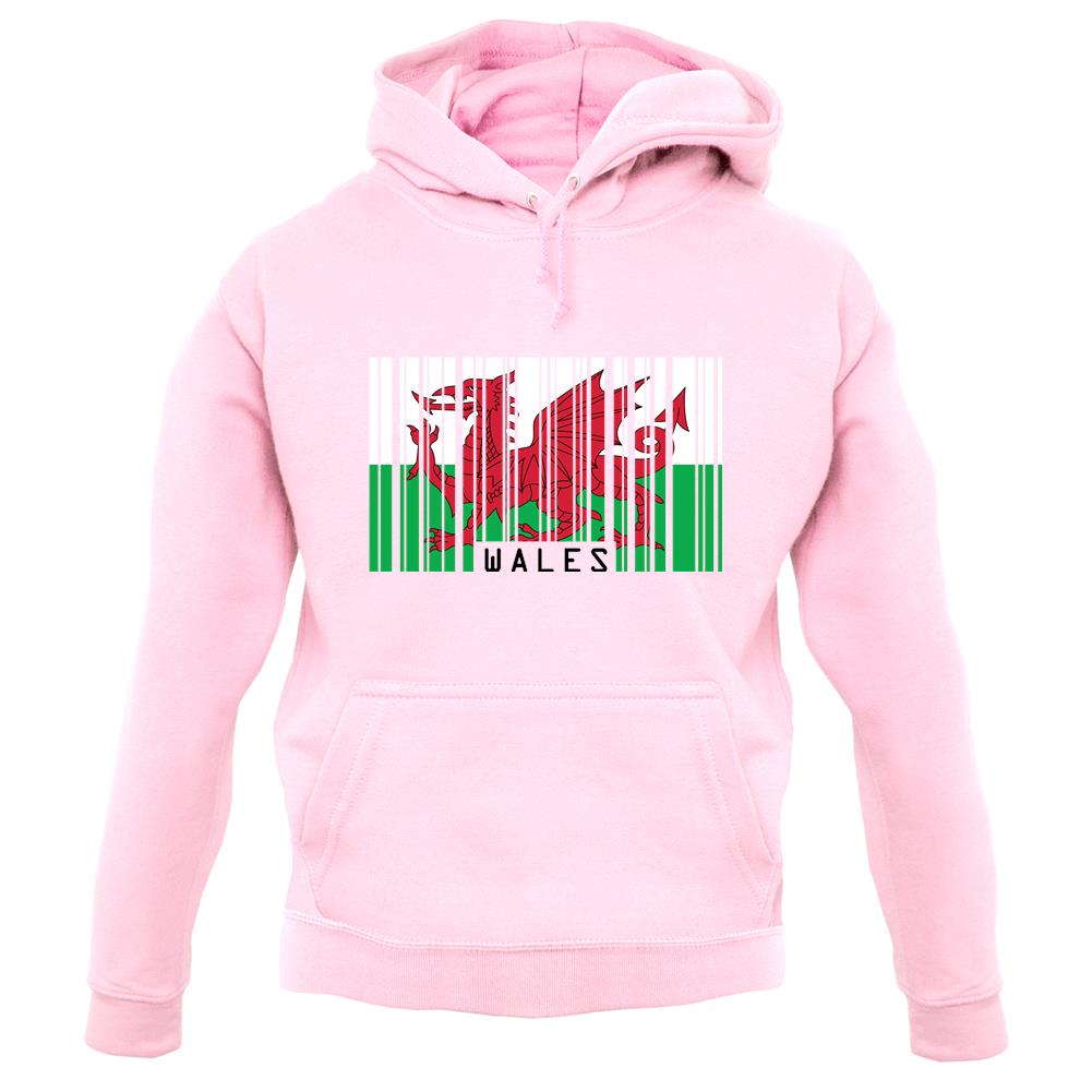 Wales Barcode Style Flag unisex hoodie Wales Barcode Style Flag unisex hoodie