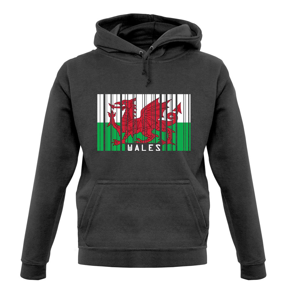 Wales Barcode Style Flag unisex hoodie Wales Barcode Style Flag unisex hoodie