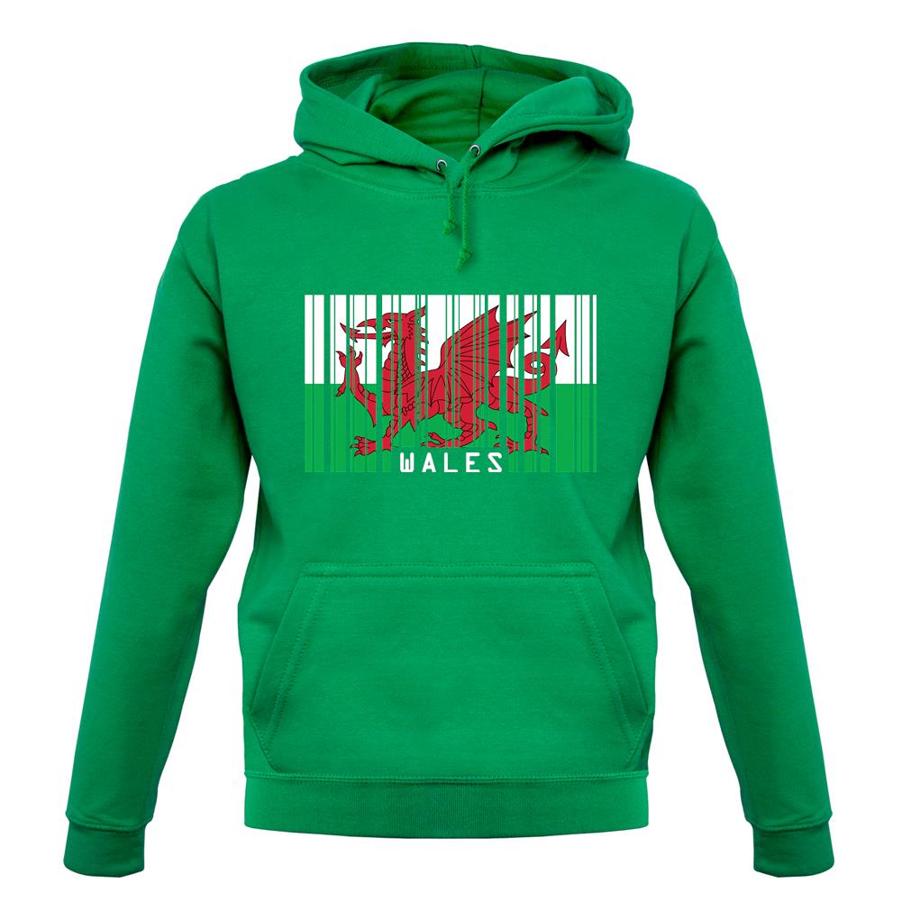 Wales Barcode Style Flag unisex hoodie Wales Barcode Style Flag unisex hoodie