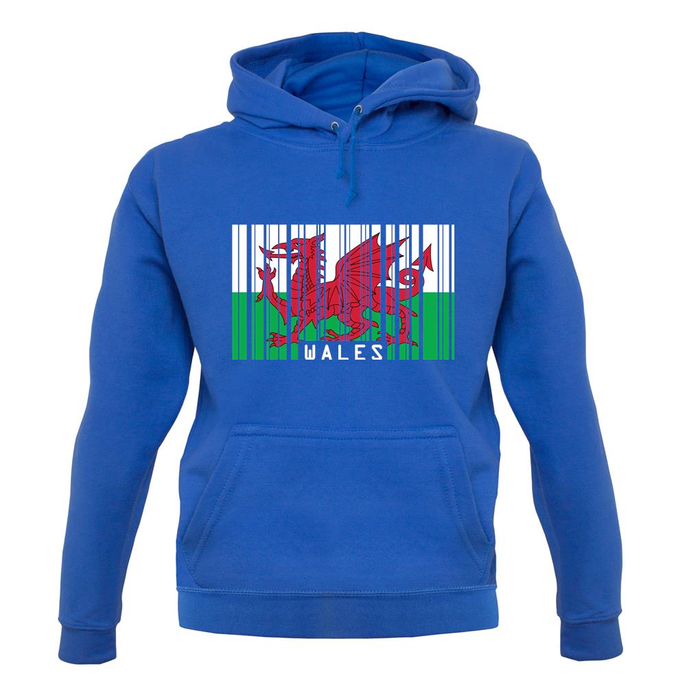 Wales Barcode Style Flag unisex hoodie Wales Barcode Style Flag unisex hoodie