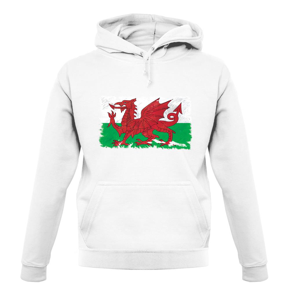 Wales Grunge Style Flag unisex hoodie Wales Grunge Style Flag unisex hoodie