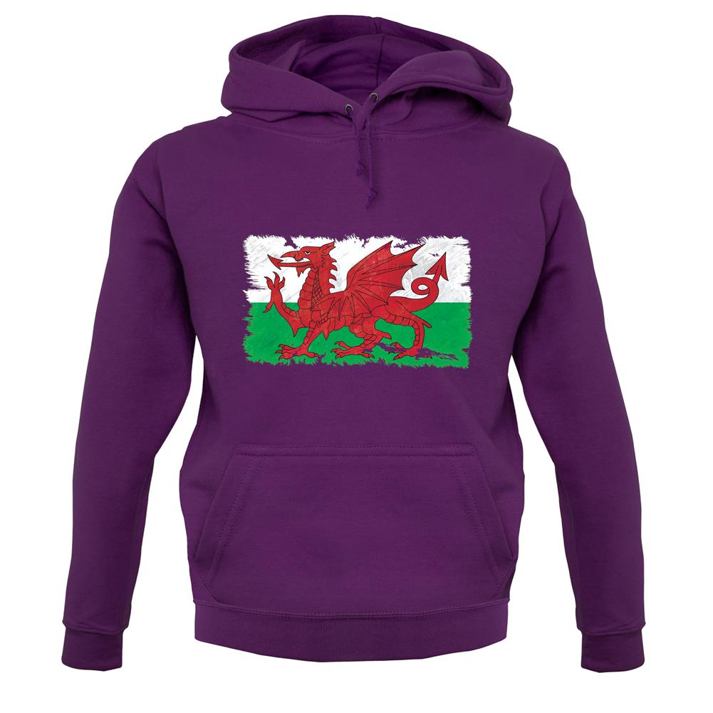 Wales Grunge Style Flag unisex hoodie Wales Grunge Style Flag unisex hoodie