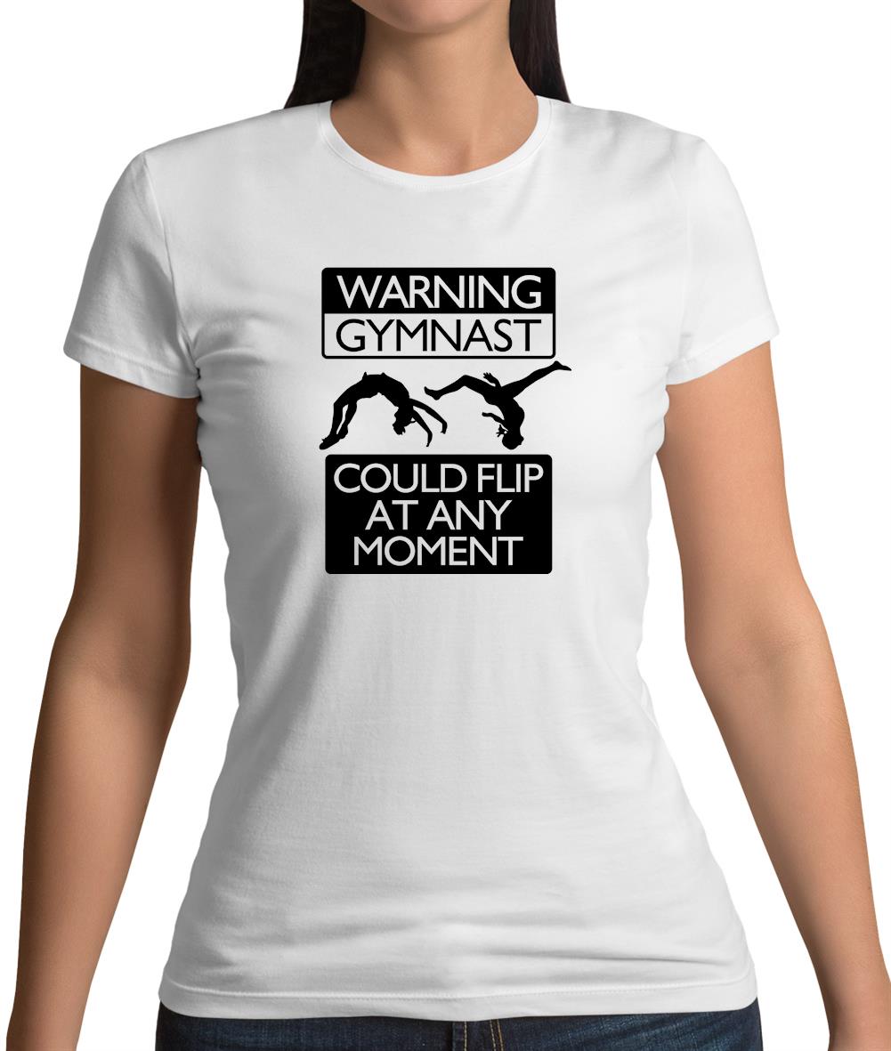Warning Gymnast Womens T-Shirt Warning Gymnast Womens T-Shirt