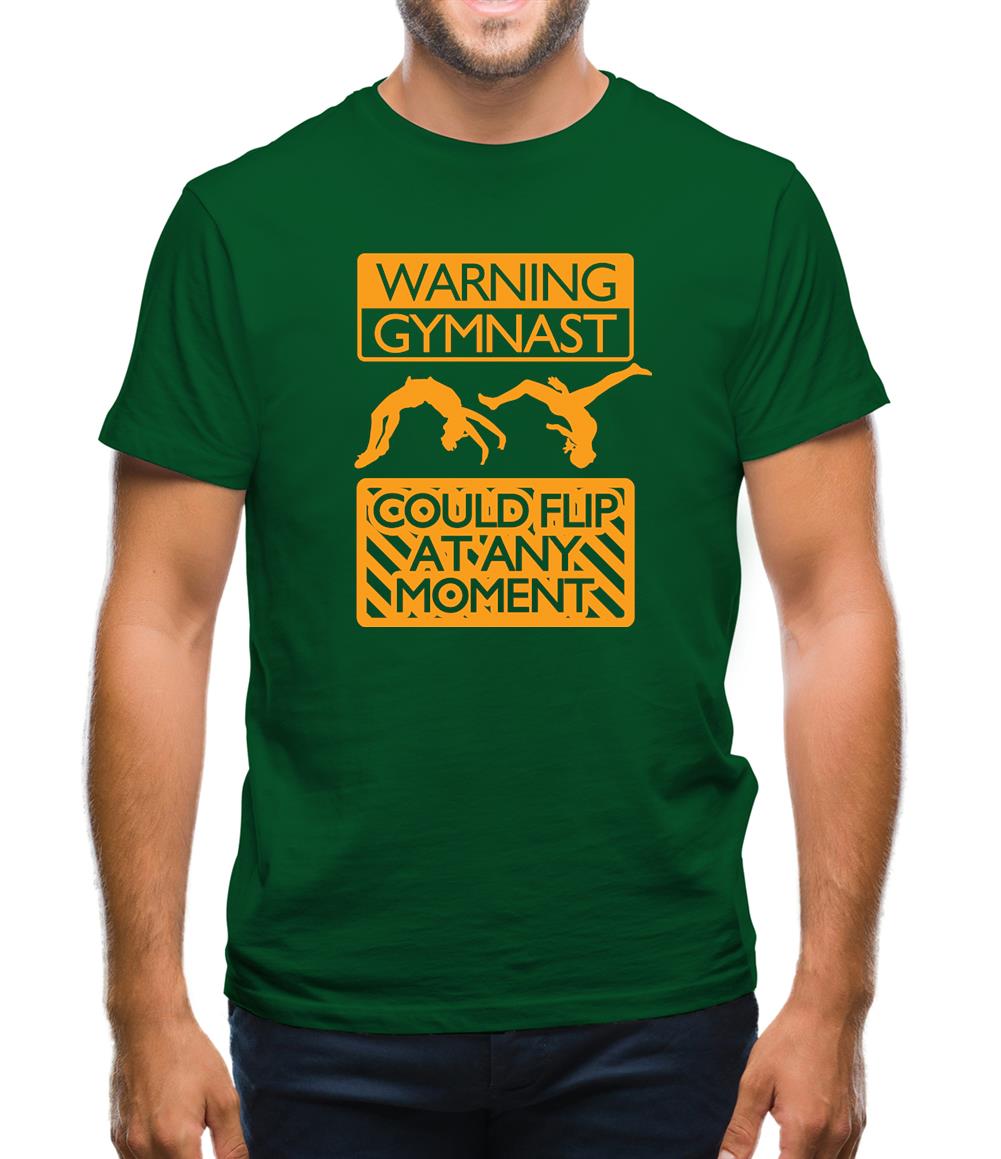 Warning Gymnast Mens T-Shirt Warning Gymnast Mens T-Shirt