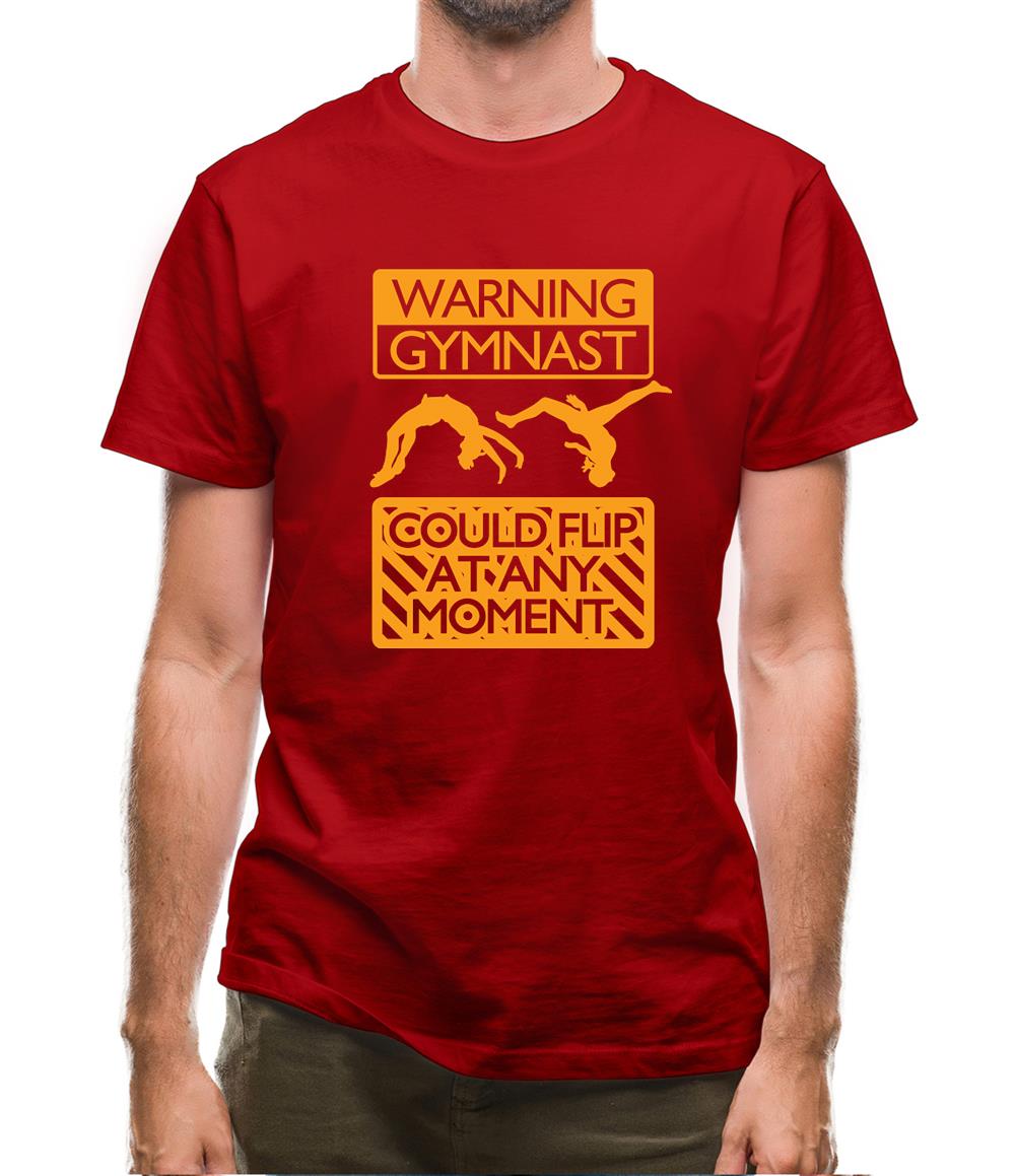 Warning Gymnast Mens T-Shirt Warning Gymnast Mens T-Shirt