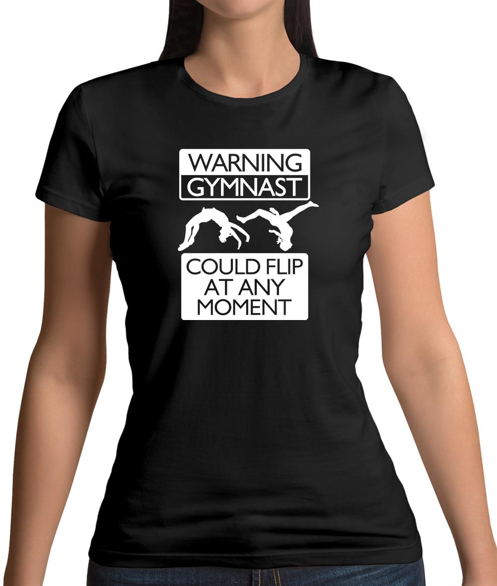 Warning Gymnast Womens T-Shirt Warning Gymnast Womens T-Shirt