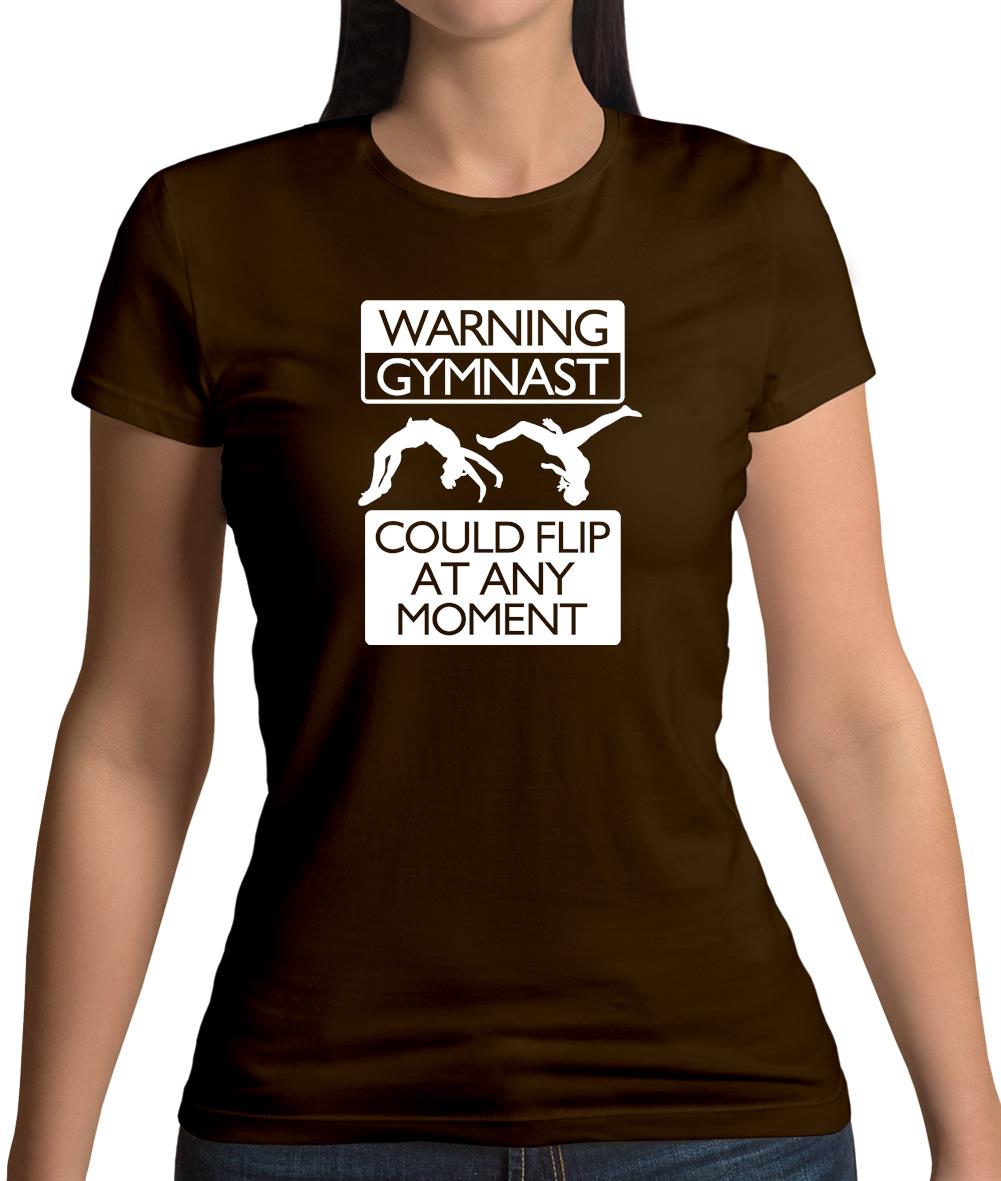 Warning Gymnast Womens T-Shirt Warning Gymnast Womens T-Shirt