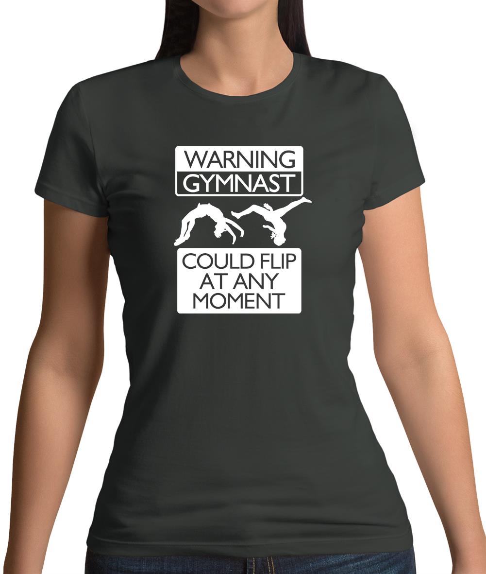 Warning Gymnast Womens T-Shirt Warning Gymnast Womens T-Shirt