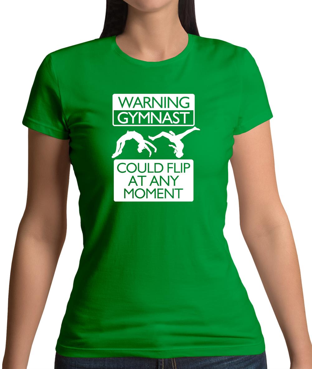 Warning Gymnast Womens T-Shirt Warning Gymnast Womens T-Shirt