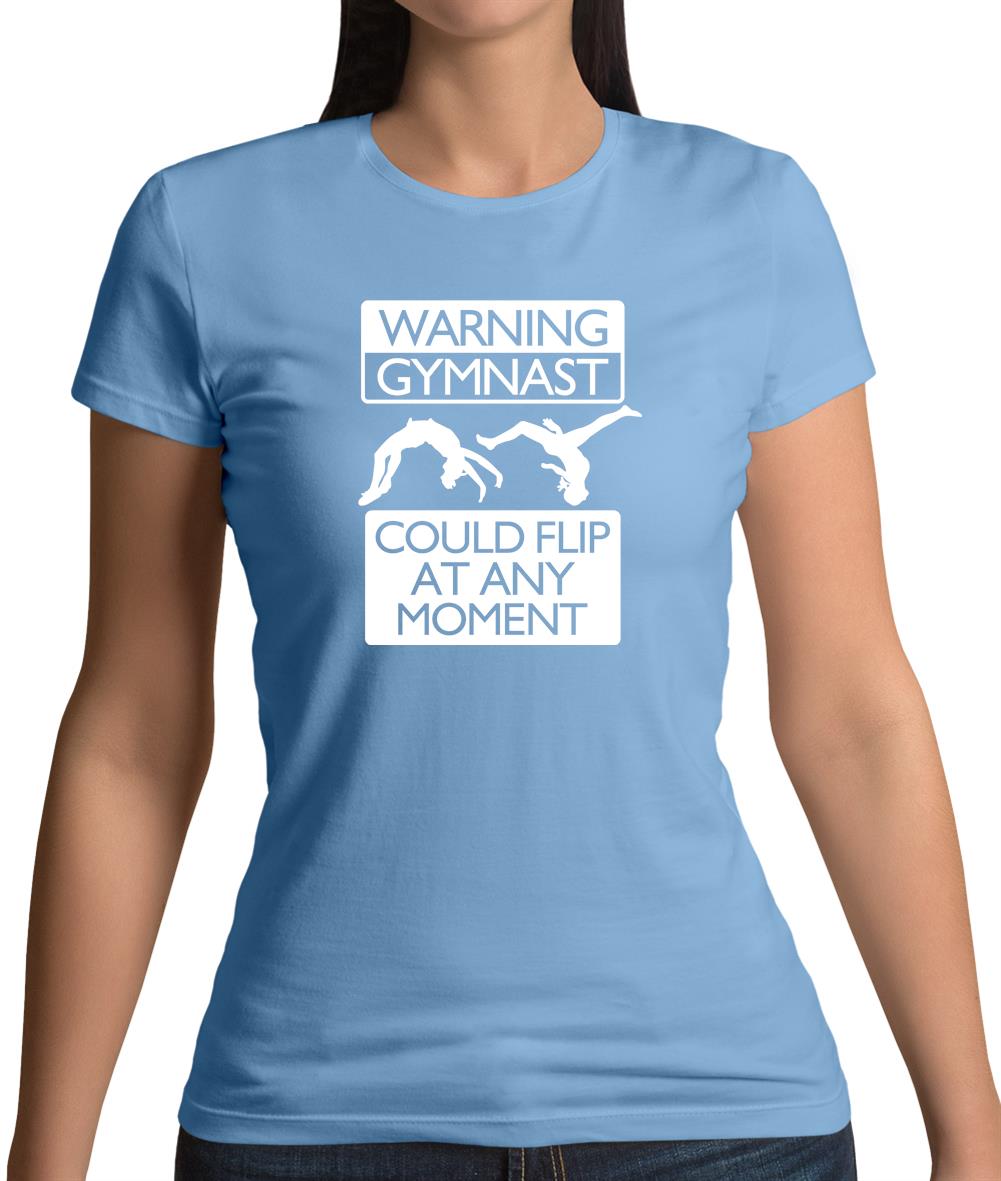 Warning Gymnast Womens T-Shirt Warning Gymnast Womens T-Shirt