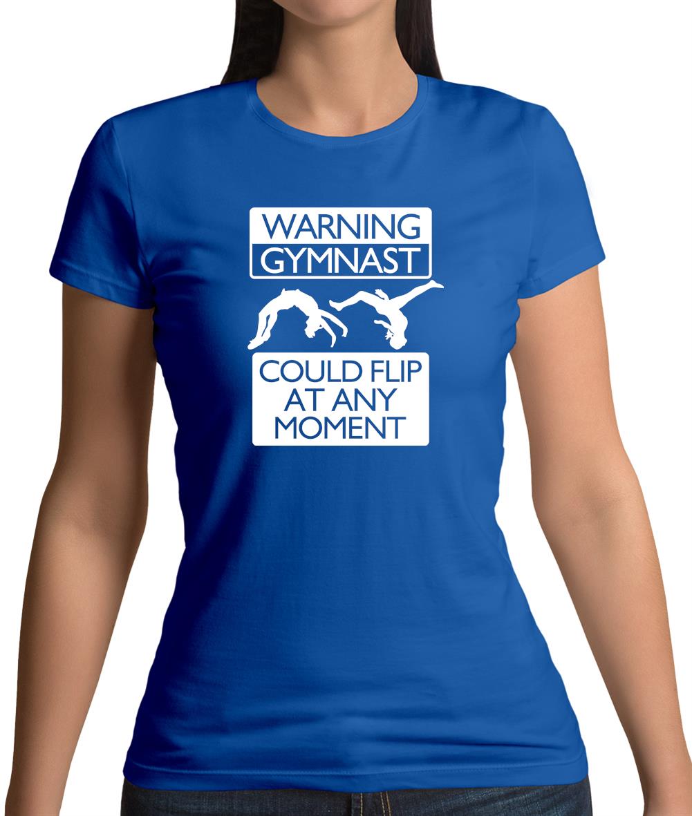 Warning Gymnast Womens T-Shirt Warning Gymnast Womens T-Shirt