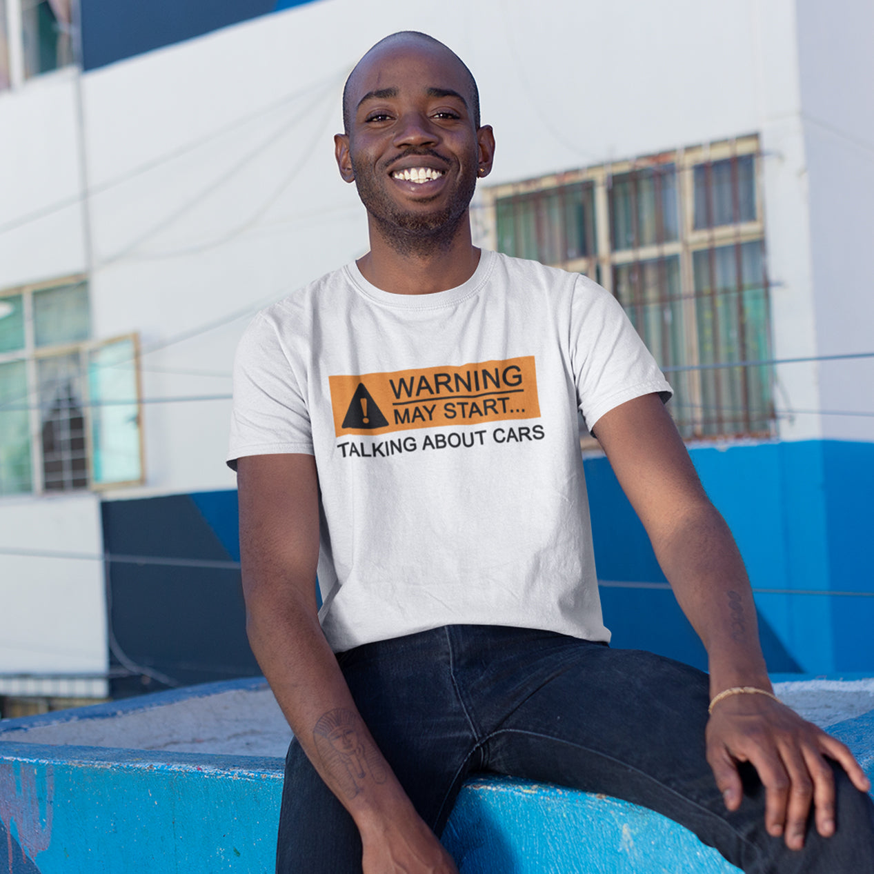 Warning May Start Talking about Cars Mens T-Shirt Warning May Start Talking about Cars Mens T-Shirt