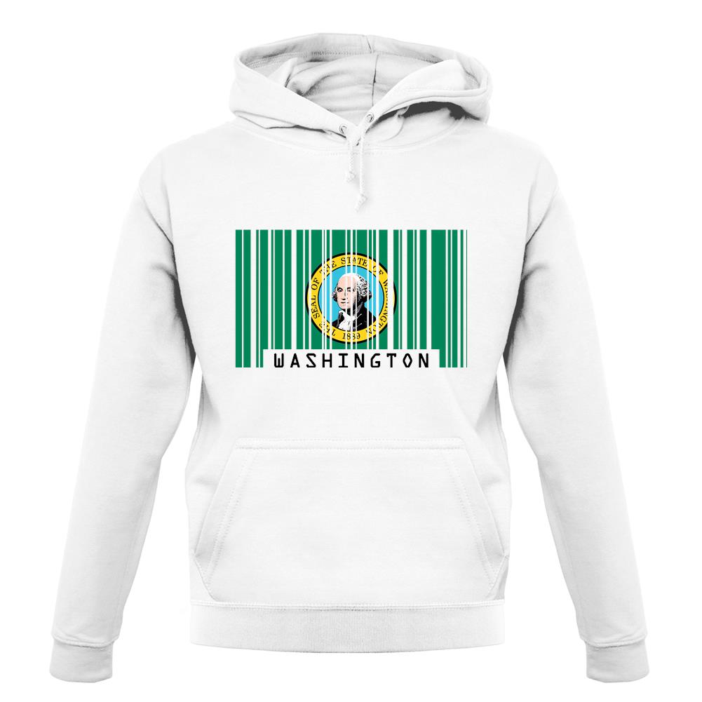Washington Barcode Style Flag unisex hoodie Washington Barcode Style Flag unisex hoodie