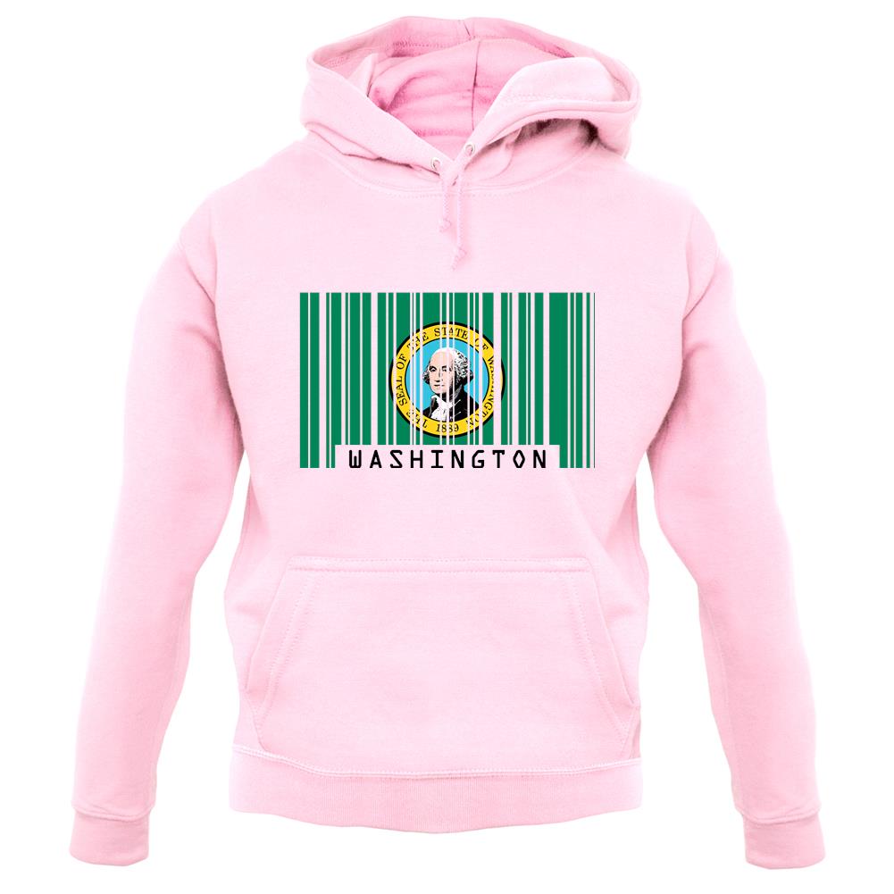 Washington Barcode Style Flag unisex hoodie Washington Barcode Style Flag unisex hoodie