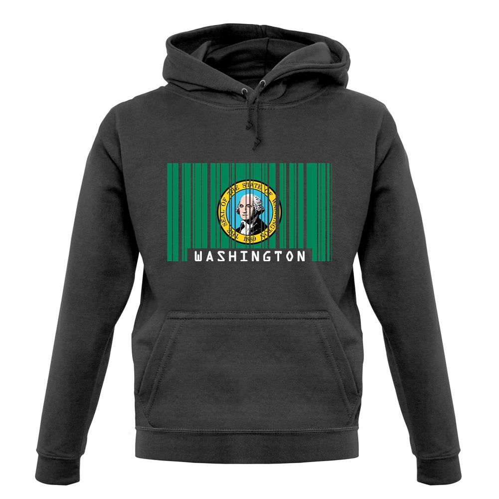 Washington Barcode Style Flag unisex hoodie Washington Barcode Style Flag unisex hoodie