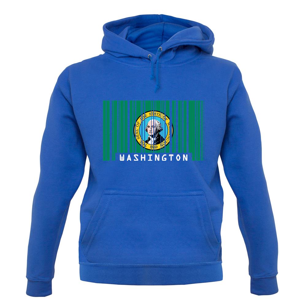 Washington Barcode Style Flag unisex hoodie Washington Barcode Style Flag unisex hoodie