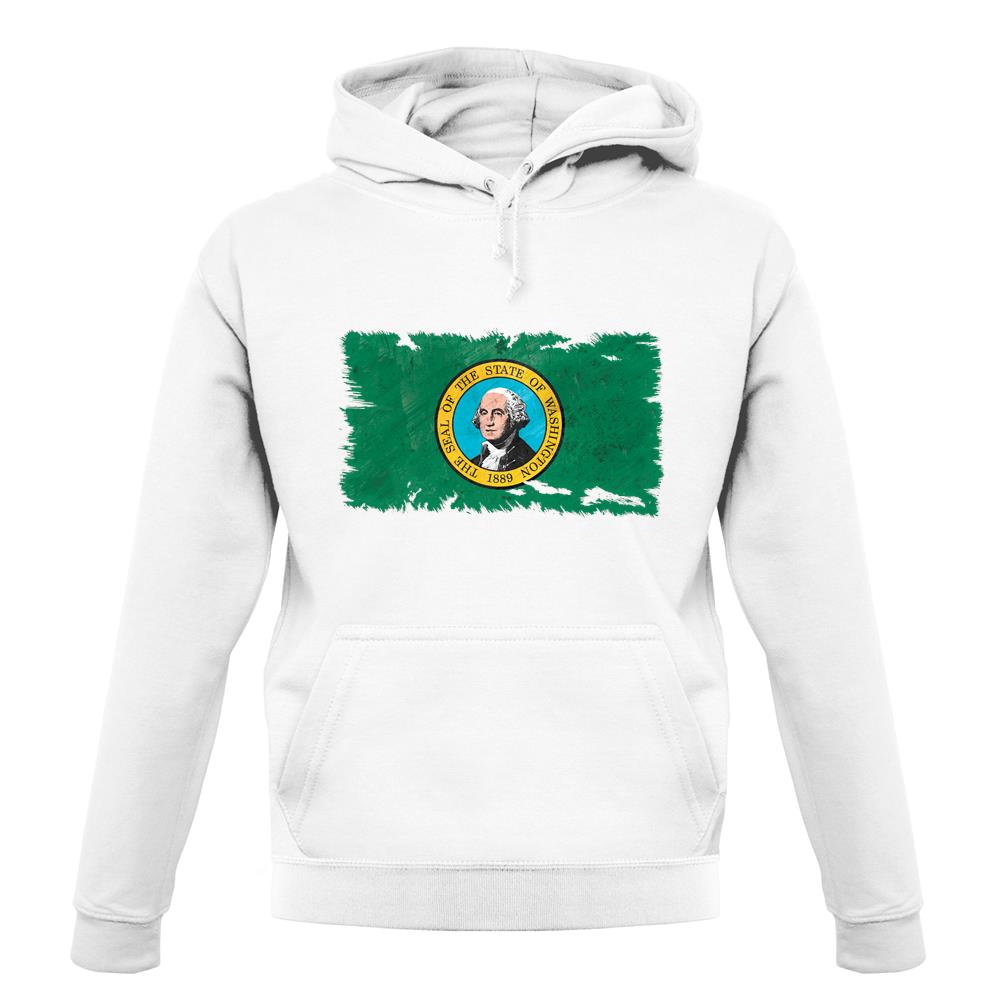 Washington Grunge Style Flag unisex hoodie Washington Grunge Style Flag unisex hoodie