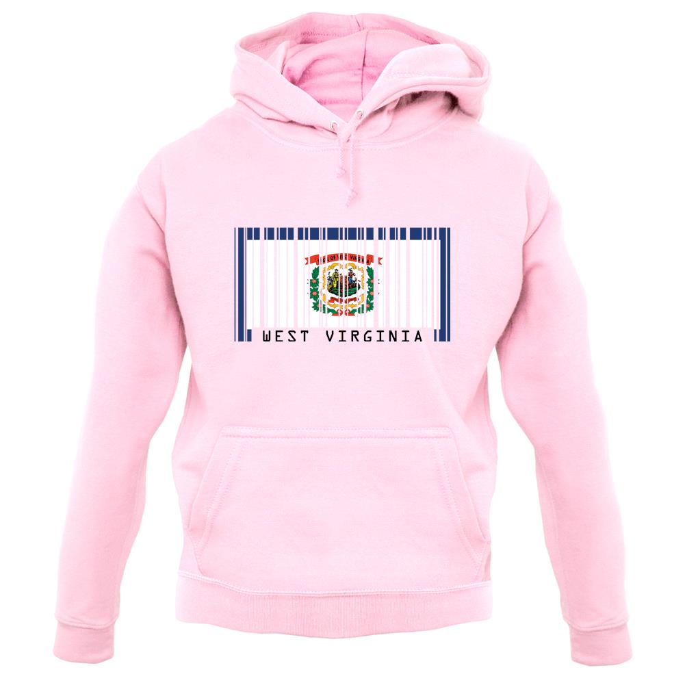 West Virginia Barcode Style Flag unisex hoodie West Virginia Barcode Style Flag unisex hoodie