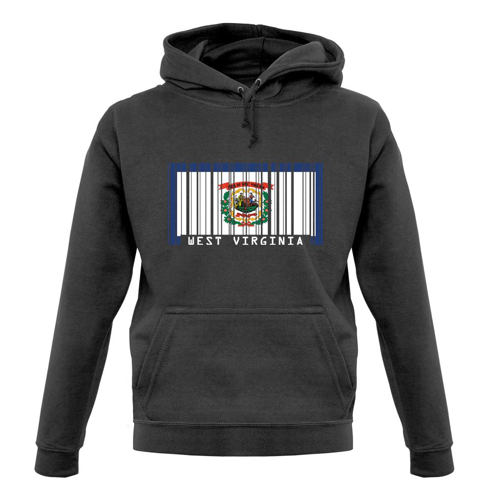 West Virginia Barcode Style Flag unisex hoodie West Virginia Barcode Style Flag unisex hoodie