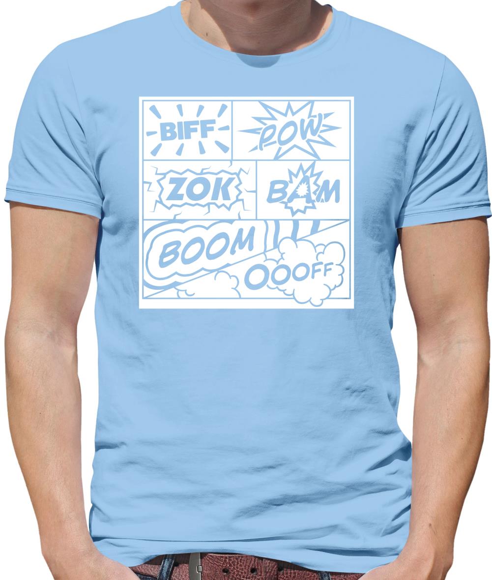 Biff Pow Bam Comic book Mens T-Shirt Biff Pow Bam Comic book Mens T-Shirt