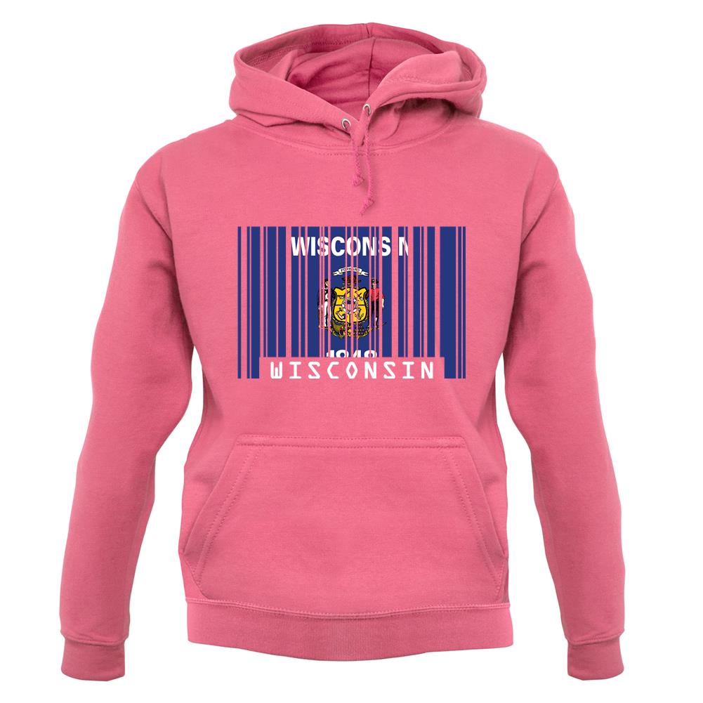 Wisconsin Barcode Style Flag unisex hoodie Wisconsin Barcode Style Flag unisex hoodie