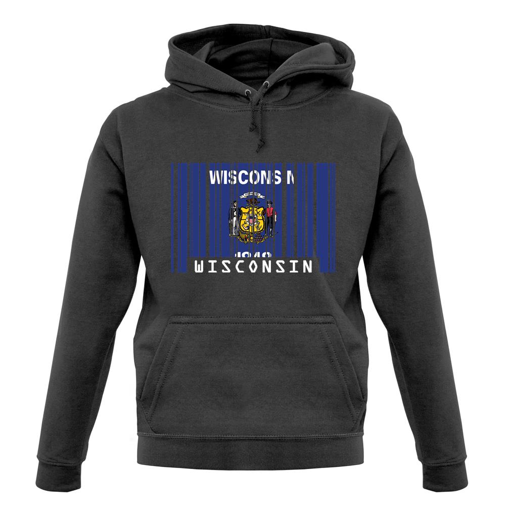 Wisconsin Barcode Style Flag unisex hoodie Wisconsin Barcode Style Flag unisex hoodie
