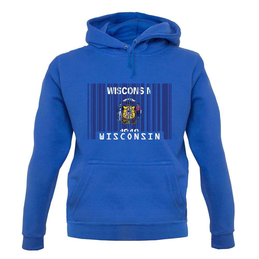 Wisconsin Barcode Style Flag unisex hoodie Wisconsin Barcode Style Flag unisex hoodie
