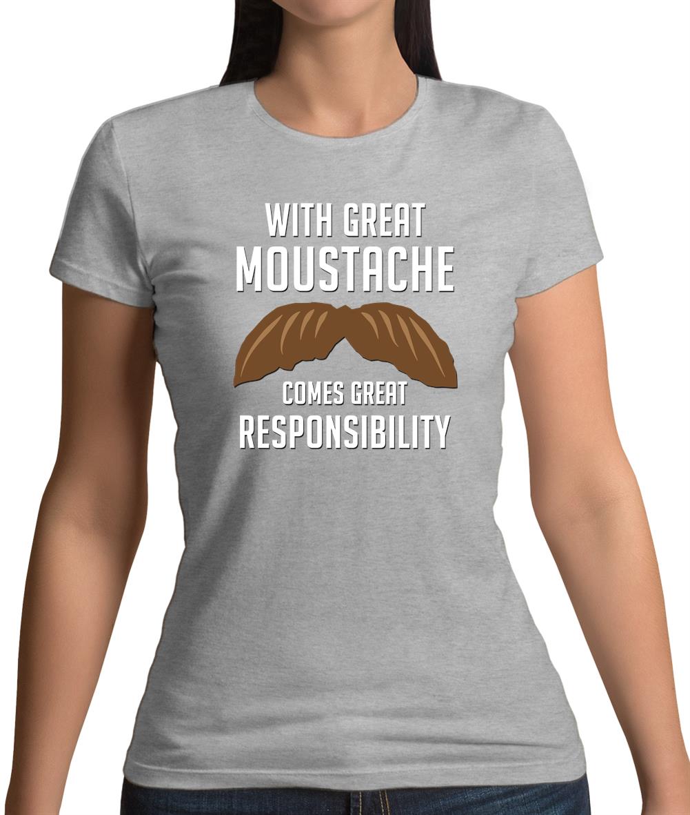 With Great Moustache Womens T-Shirt With Great Moustache Womens T-Shirt