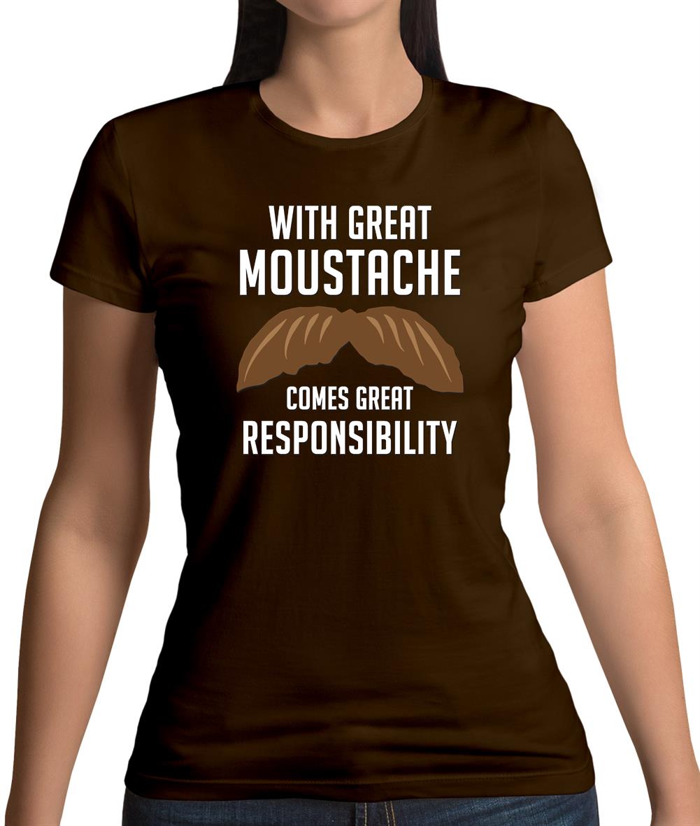 With Great Moustache Womens T-Shirt With Great Moustache Womens T-Shirt