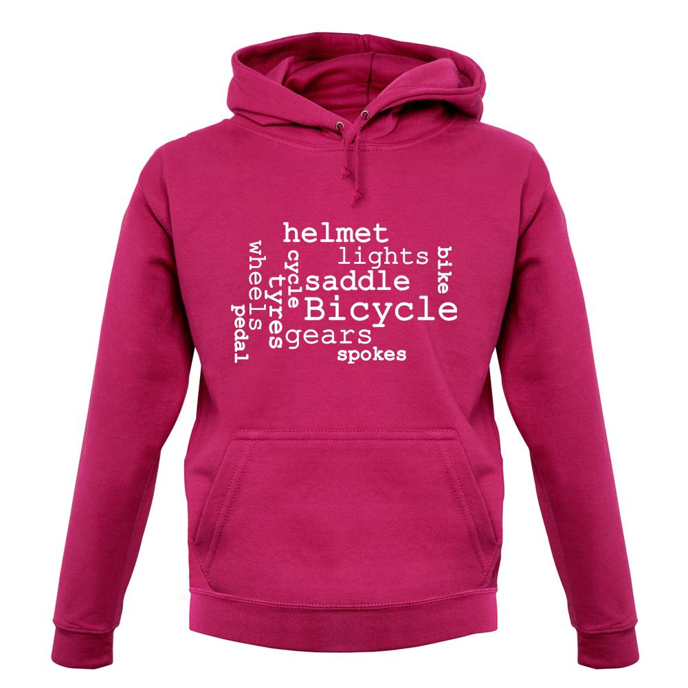 Bicycle Word Cloud unisex hoodie Bicycle Word Cloud unisex hoodie