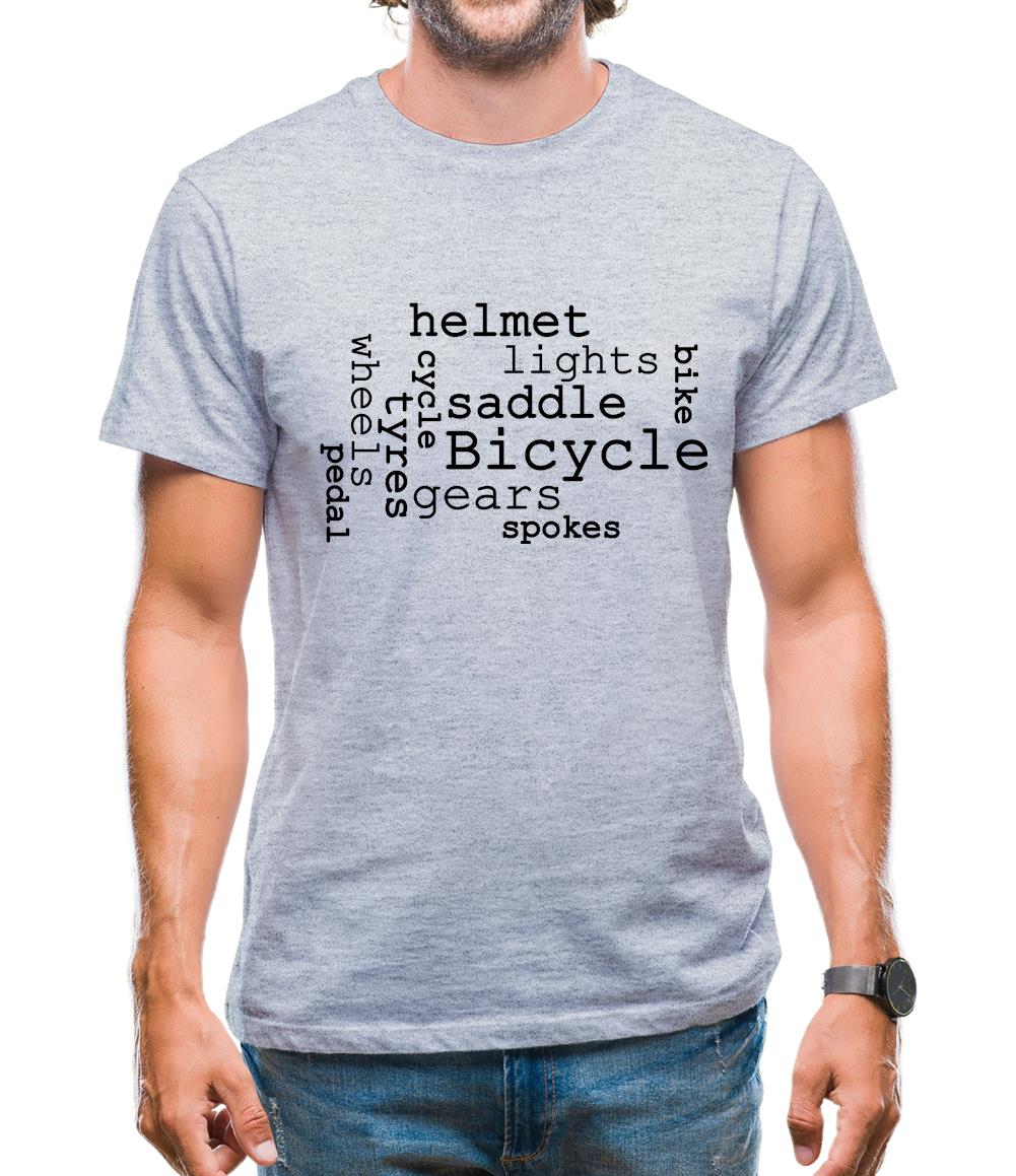 Bicycle Word Cloud Mens T-Shirt Bicycle Word Cloud Mens T-Shirt